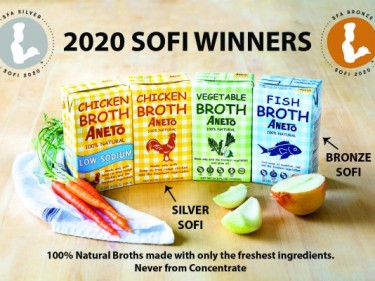 ANETO BROTH AWARDED TWICE IN THE PRESTIGIOUS SOFI AWARDS