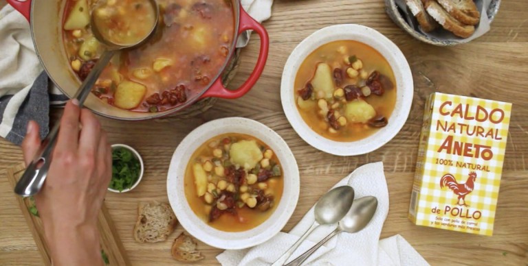 Chicken, Chorizo and Chickpea Soup